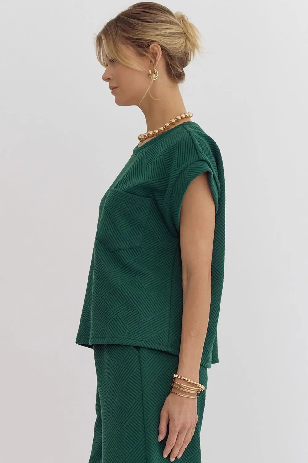 Textured Cropped Top