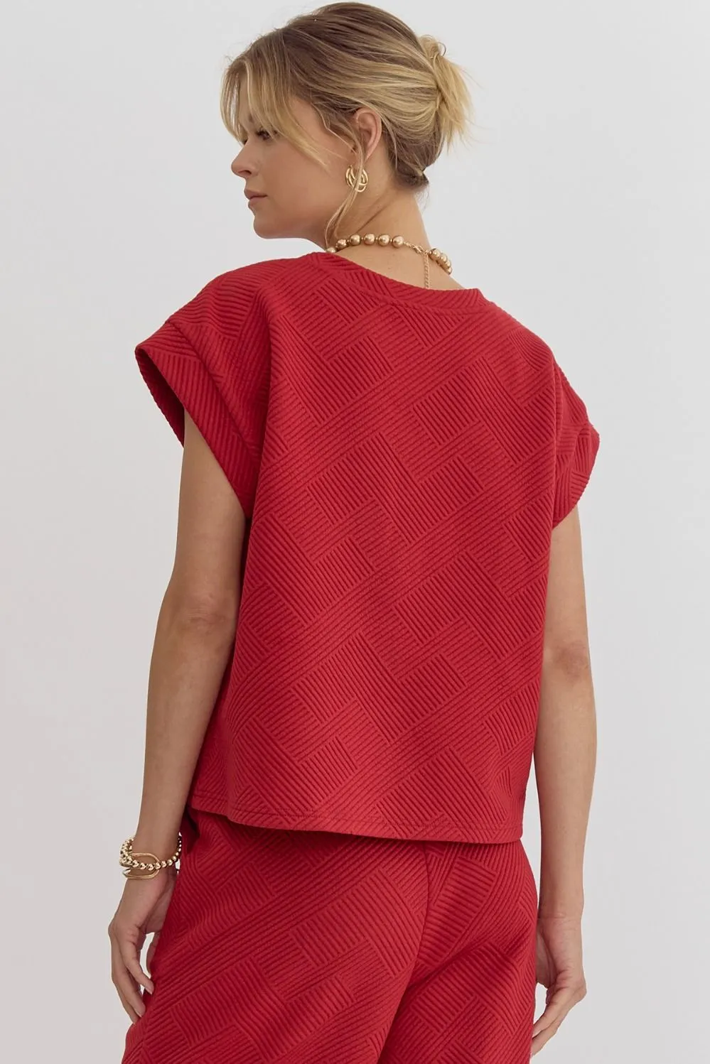 Textured Cropped Top