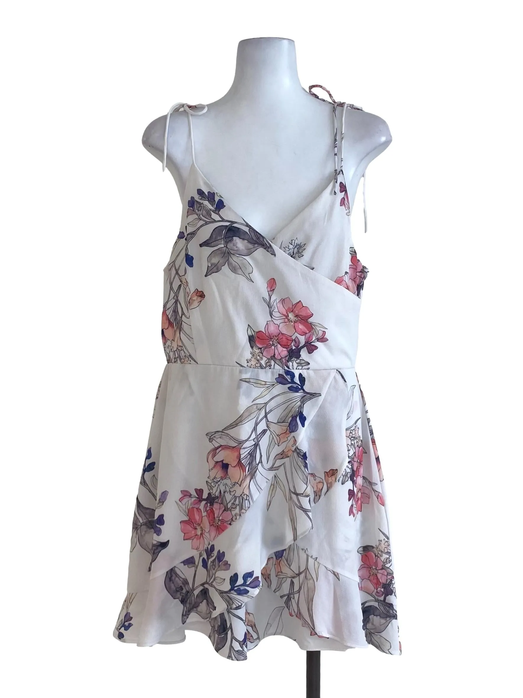 White Floral Rompers