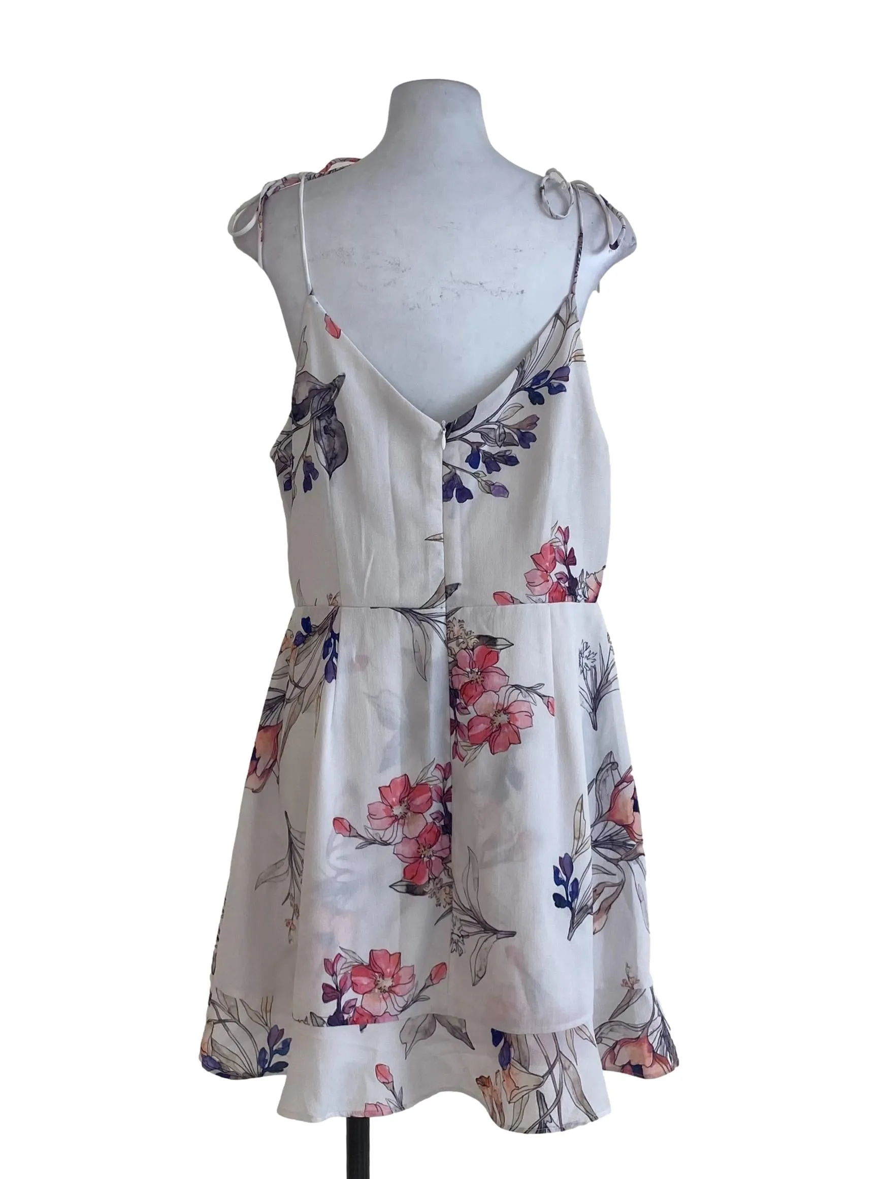 White Floral Rompers