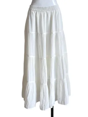 White Knitted Collared Blouse