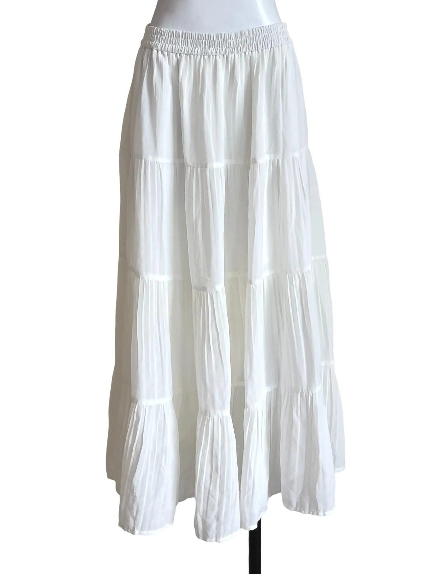 White Knitted Collared Blouse