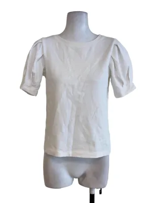 White Puffy Sleeve Tee