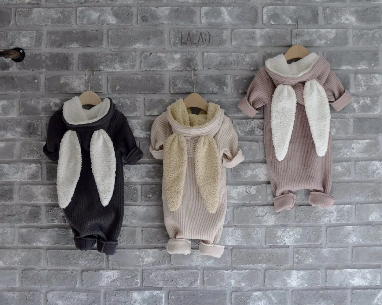 Winter Bunny Jumpsuit in Charcoal