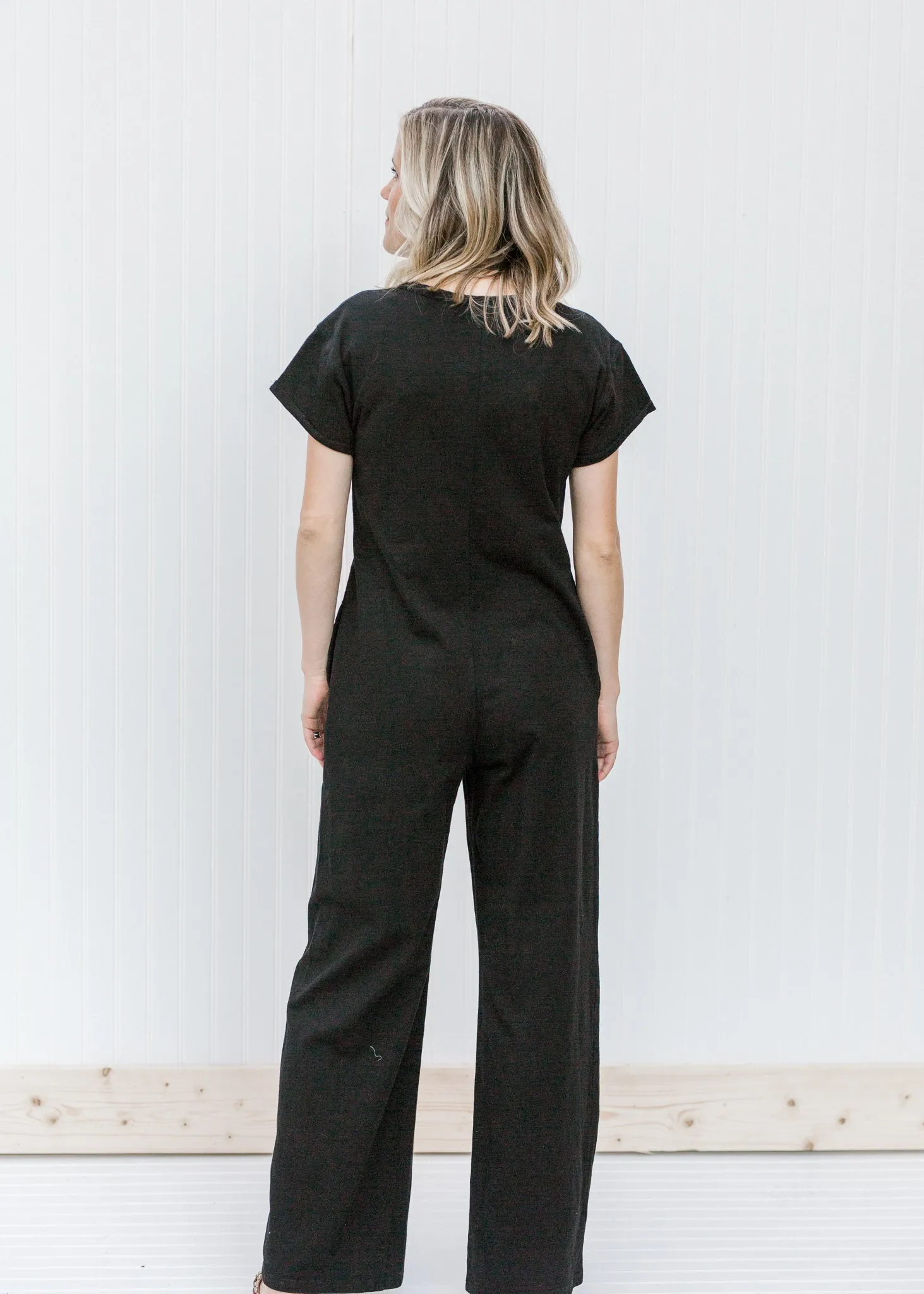 X Knit Button Jumpsuit